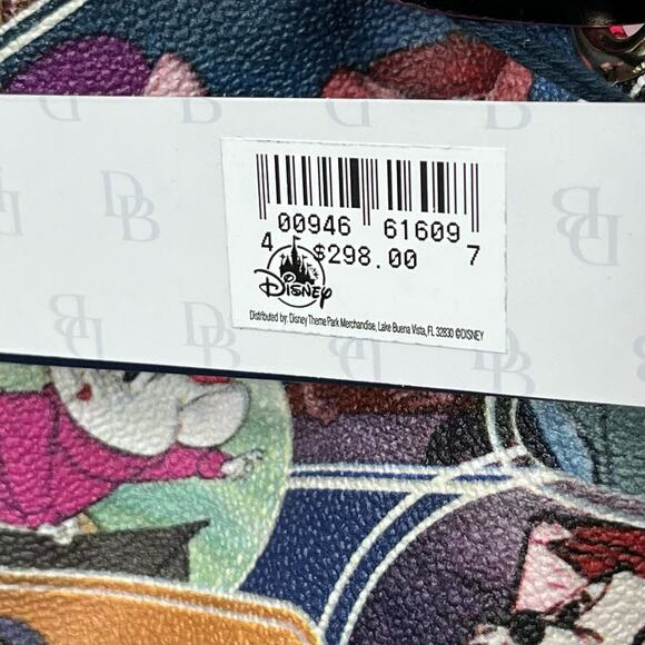 Dooney & Bourke Disney The Rescuers Drawstring Bag Purse Multicolor Printed NEW - Picture 6 of 13